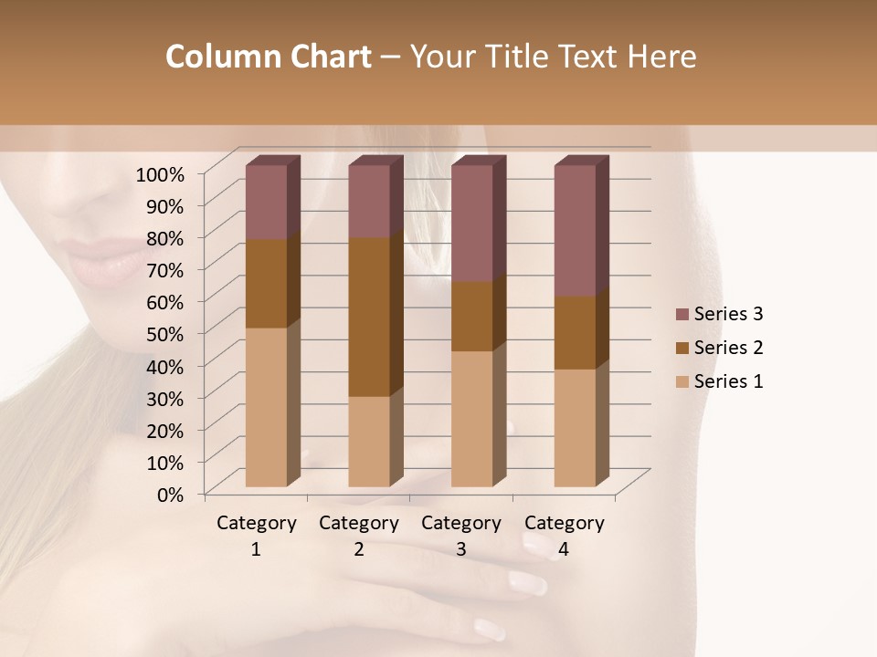 A Beautiful Woman In A White Dress Posing For A Picture PowerPoint Template