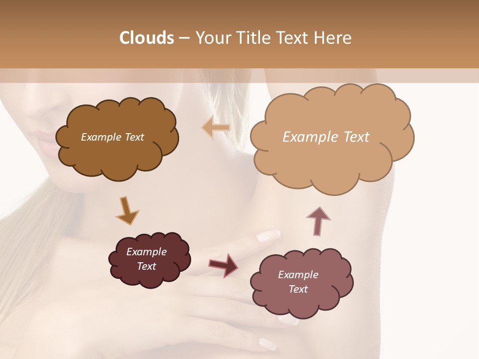 A Beautiful Woman In A White Dress Posing For A Picture PowerPoint Template