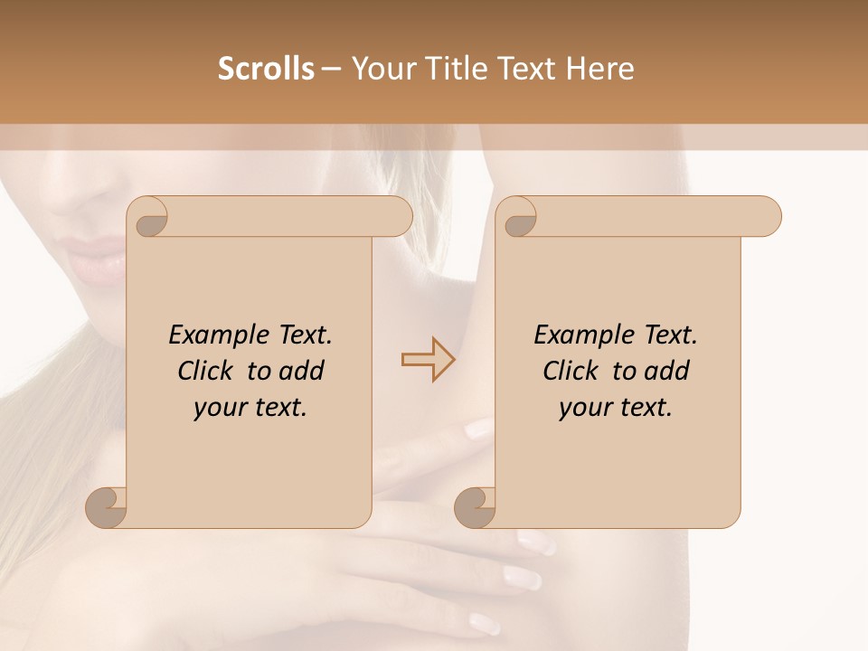 A Beautiful Woman In A White Dress Posing For A Picture PowerPoint Template