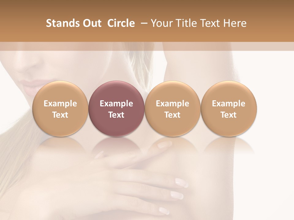 A Beautiful Woman In A White Dress Posing For A Picture PowerPoint Template