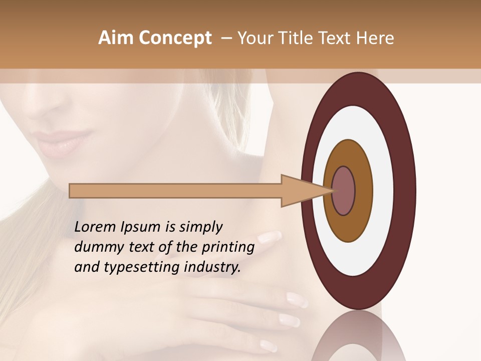 A Beautiful Woman In A White Dress Posing For A Picture PowerPoint Template