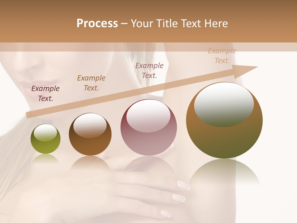 A Beautiful Woman In A White Dress Posing For A Picture PowerPoint Template