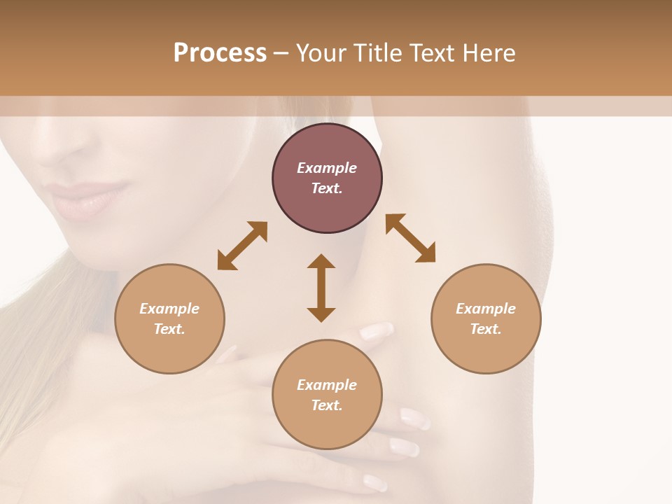 A Beautiful Woman In A White Dress Posing For A Picture PowerPoint Template