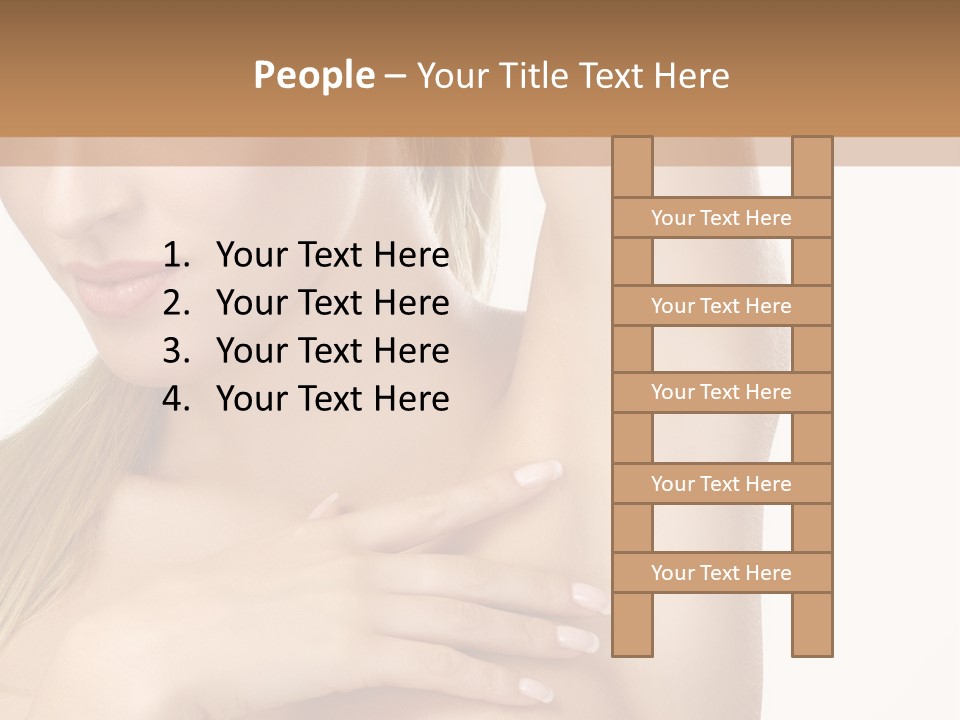 A Beautiful Woman In A White Dress Posing For A Picture PowerPoint Template