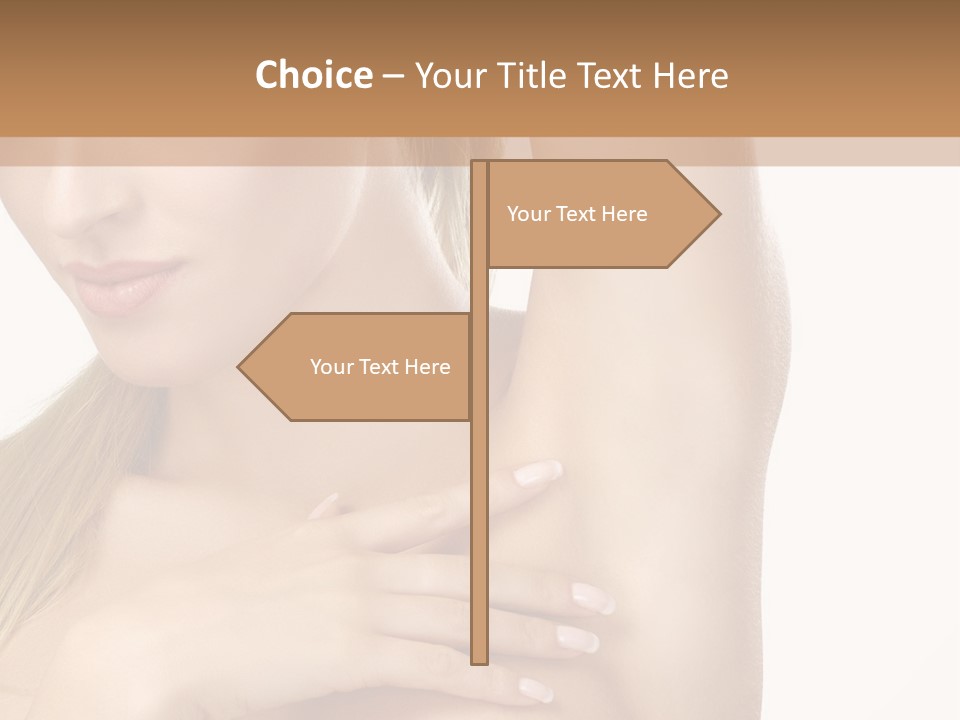 A Beautiful Woman In A White Dress Posing For A Picture PowerPoint Template