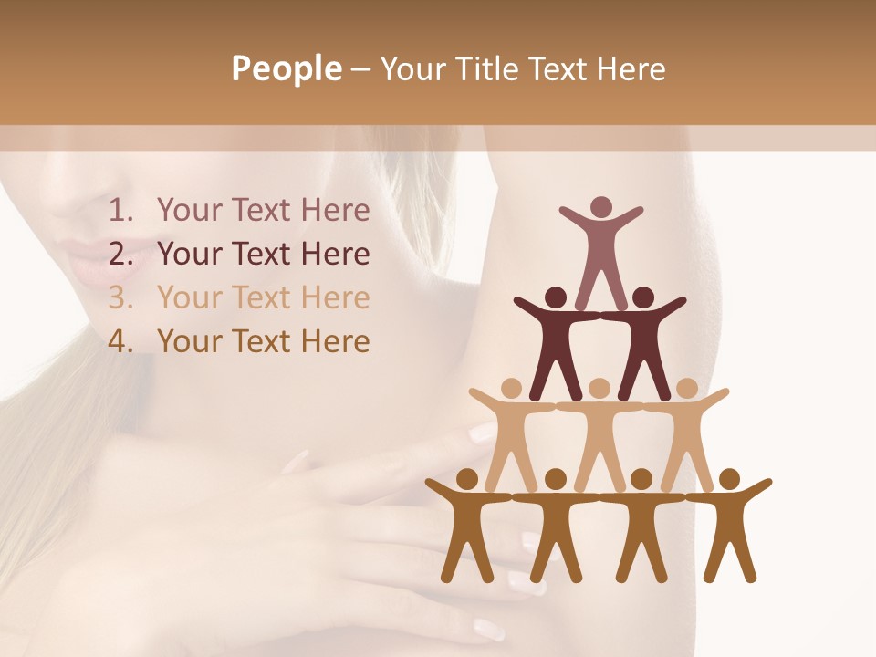 A Beautiful Woman In A White Dress Posing For A Picture PowerPoint Template