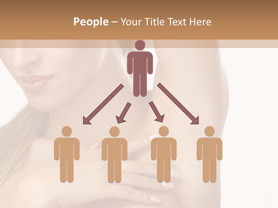 A Beautiful Woman In A White Dress Posing For A Picture PowerPoint Template