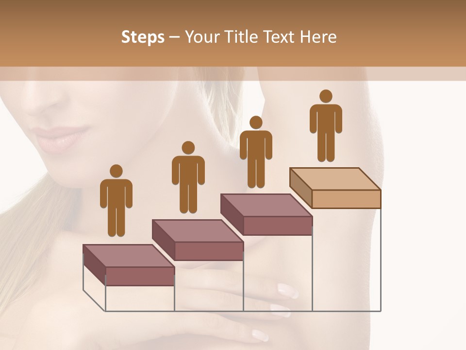 A Beautiful Woman In A White Dress Posing For A Picture PowerPoint Template