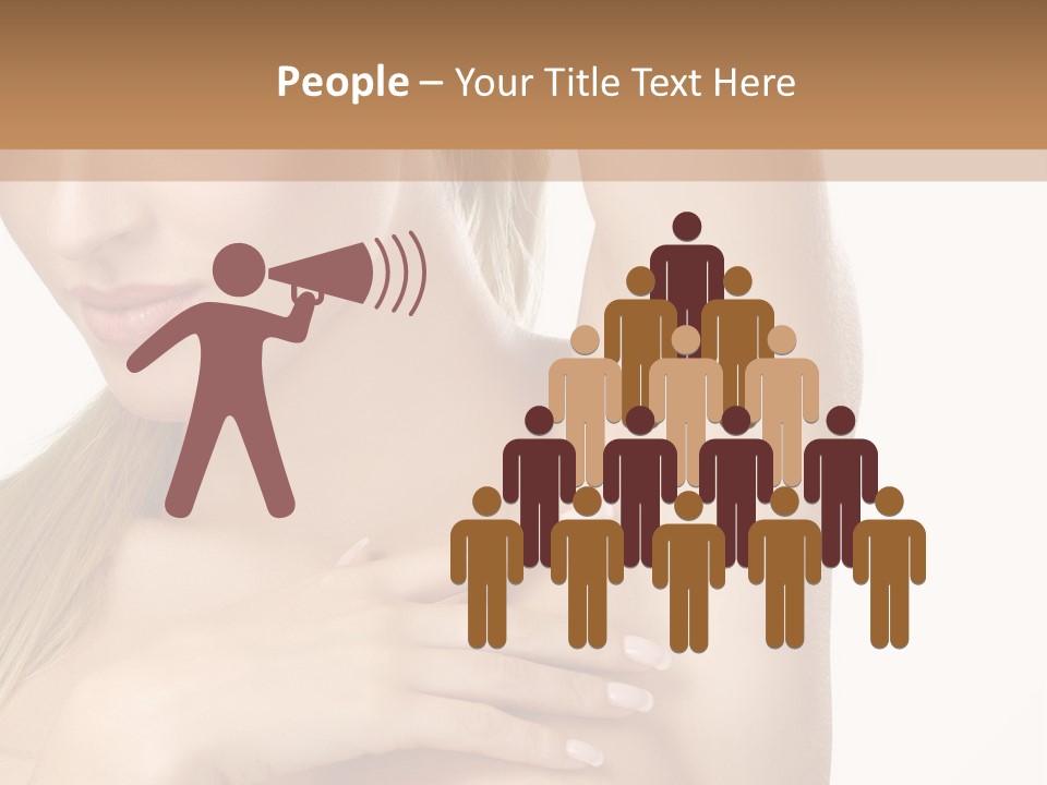 A Beautiful Woman In A White Dress Posing For A Picture PowerPoint Template