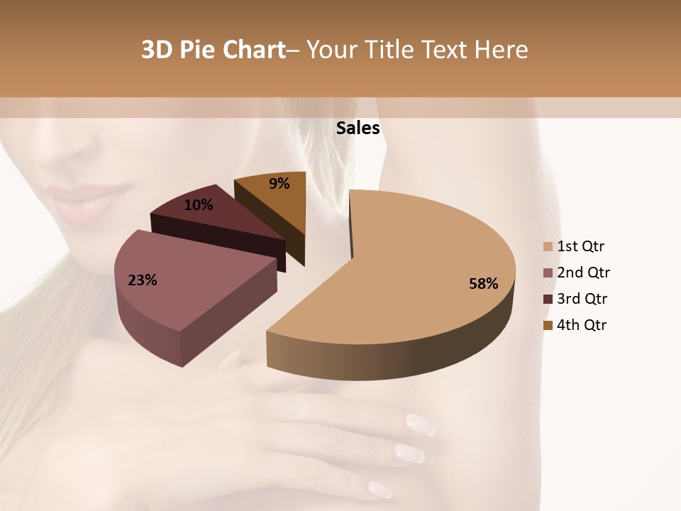 A Beautiful Woman In A White Dress Posing For A Picture PowerPoint Template