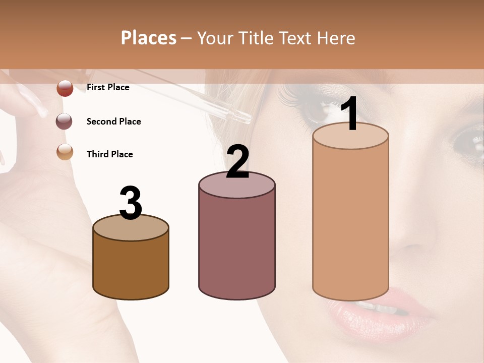 A Woman Holding A Lipstick In Her Right Hand PowerPoint Template