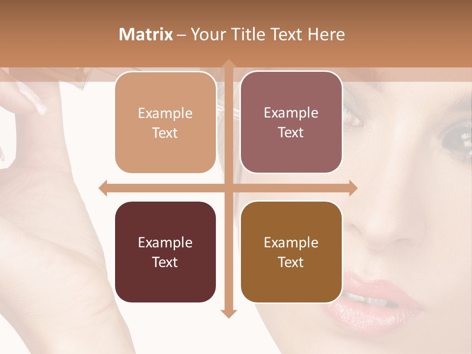 A Woman Holding A Lipstick In Her Right Hand PowerPoint Template