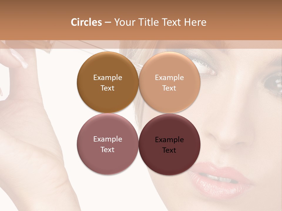 A Woman Holding A Lipstick In Her Right Hand PowerPoint Template