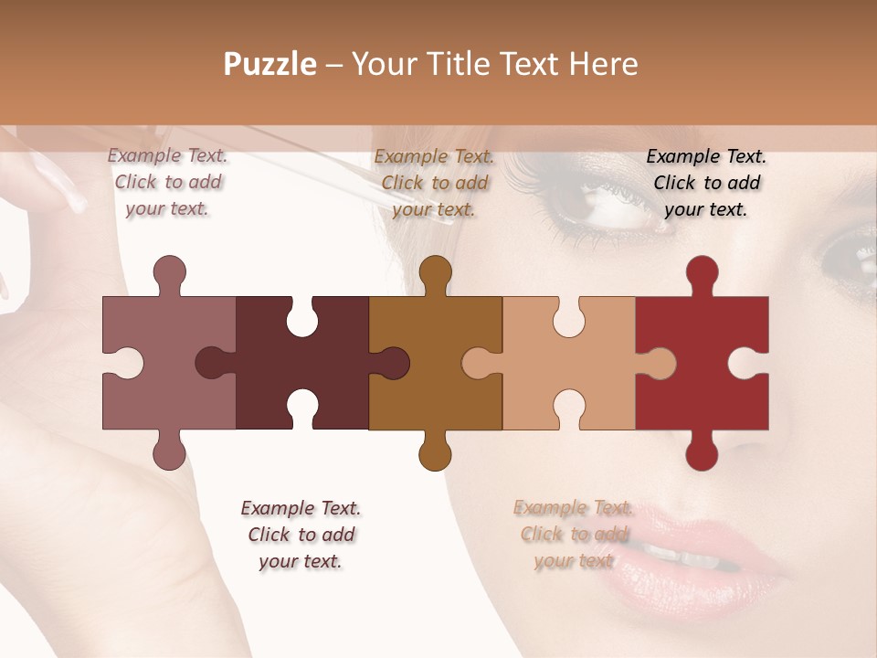 A Woman Holding A Lipstick In Her Right Hand PowerPoint Template