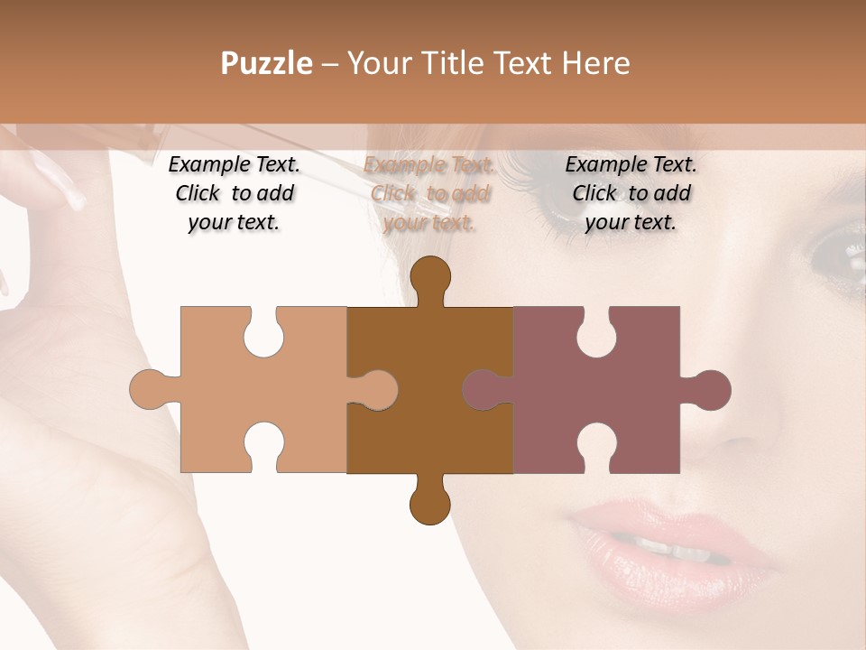 A Woman Holding A Lipstick In Her Right Hand PowerPoint Template