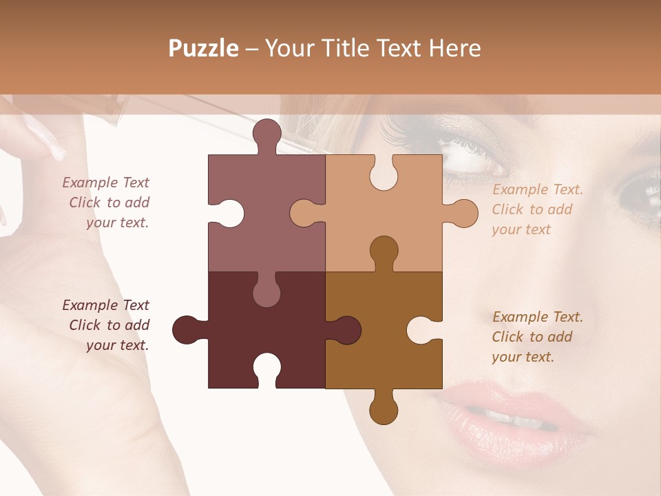 A Woman Holding A Lipstick In Her Right Hand PowerPoint Template