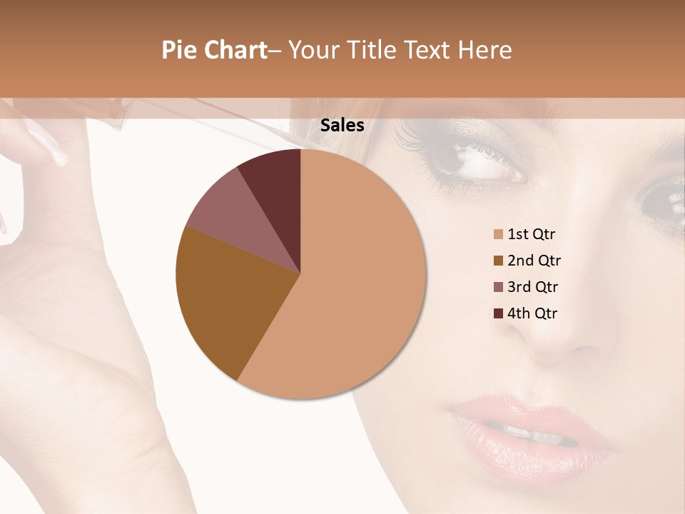 A Woman Holding A Lipstick In Her Right Hand PowerPoint Template