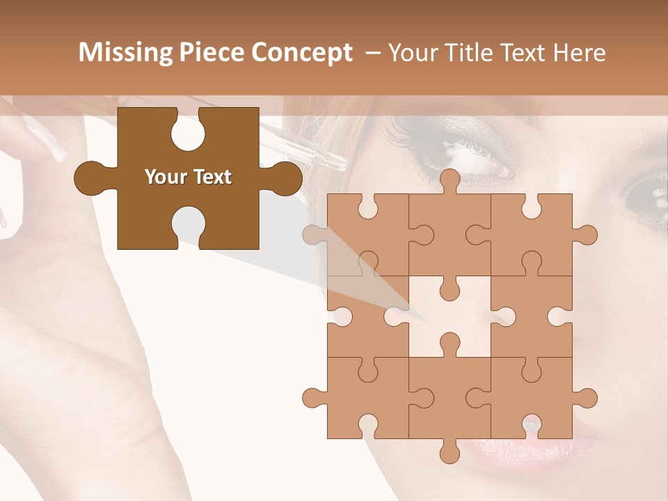 A Woman Holding A Lipstick In Her Right Hand PowerPoint Template