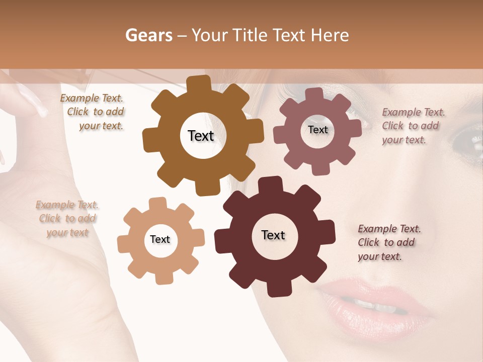 A Woman Holding A Lipstick In Her Right Hand PowerPoint Template