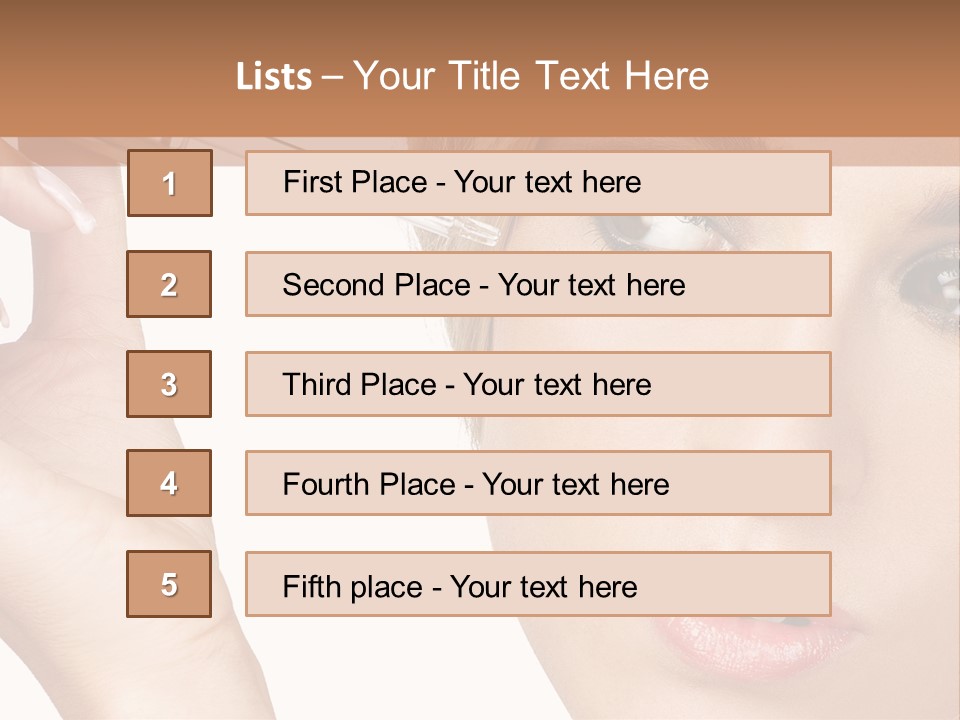 A Woman Holding A Lipstick In Her Right Hand PowerPoint Template