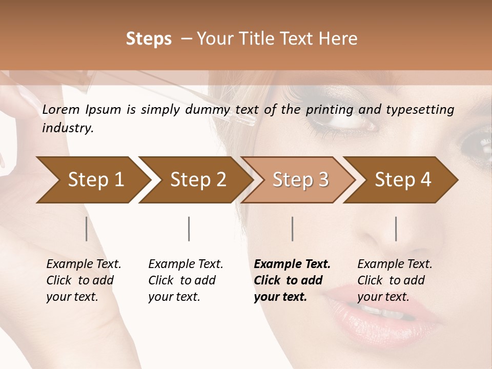 A Woman Holding A Lipstick In Her Right Hand PowerPoint Template