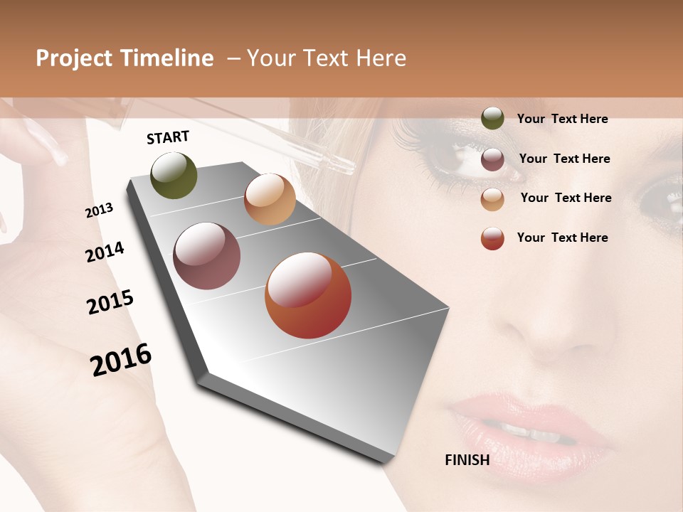 A Woman Holding A Lipstick In Her Right Hand PowerPoint Template