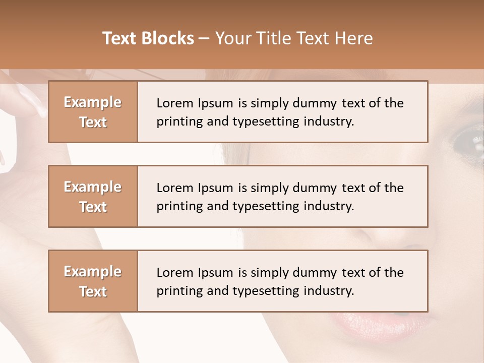 A Woman Holding A Lipstick In Her Right Hand PowerPoint Template