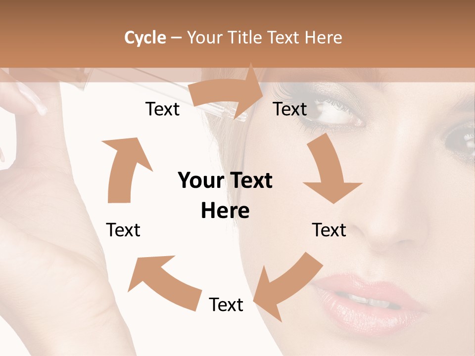 A Woman Holding A Lipstick In Her Right Hand PowerPoint Template