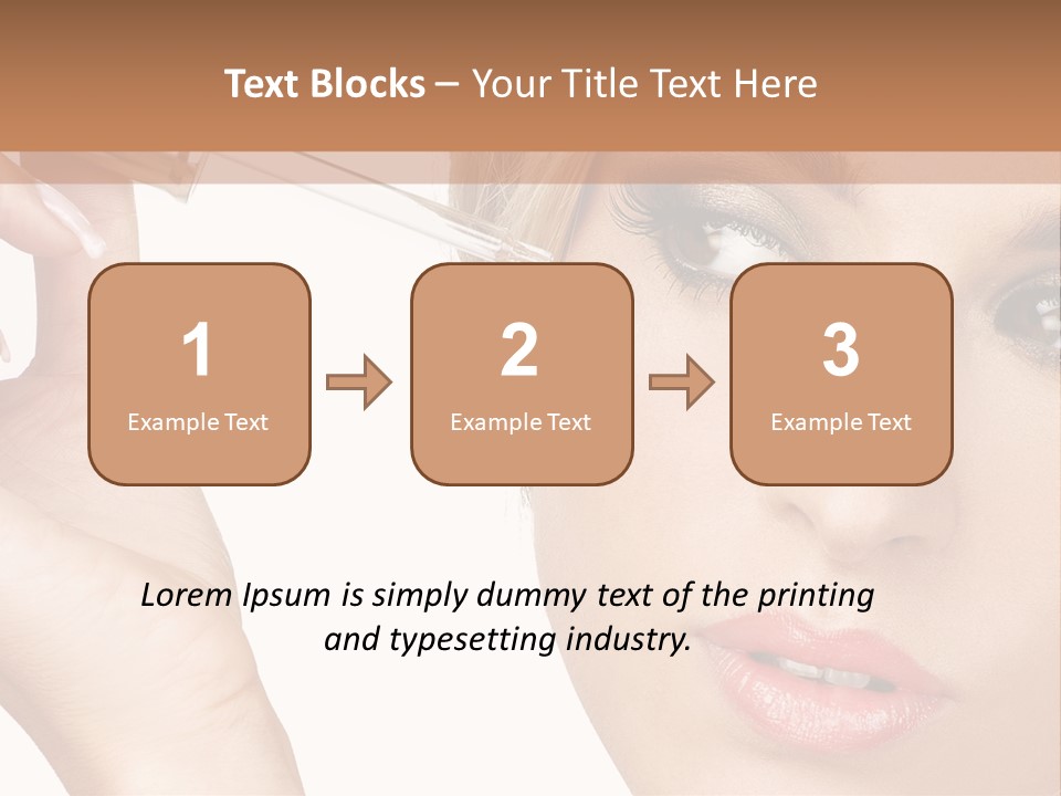 A Woman Holding A Lipstick In Her Right Hand PowerPoint Template