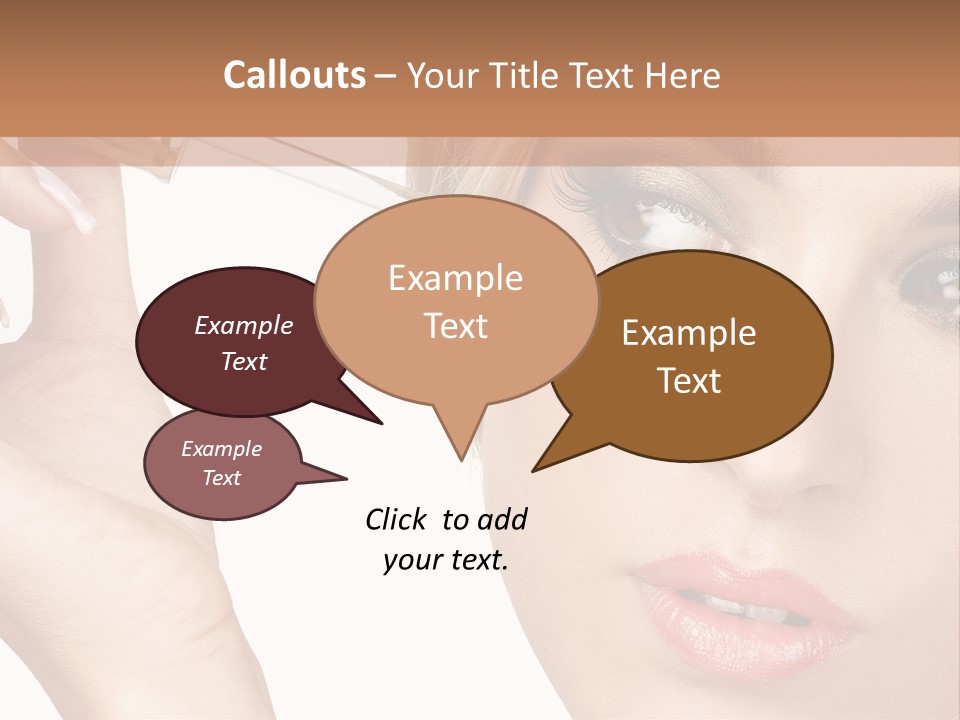 A Woman Holding A Lipstick In Her Right Hand PowerPoint Template