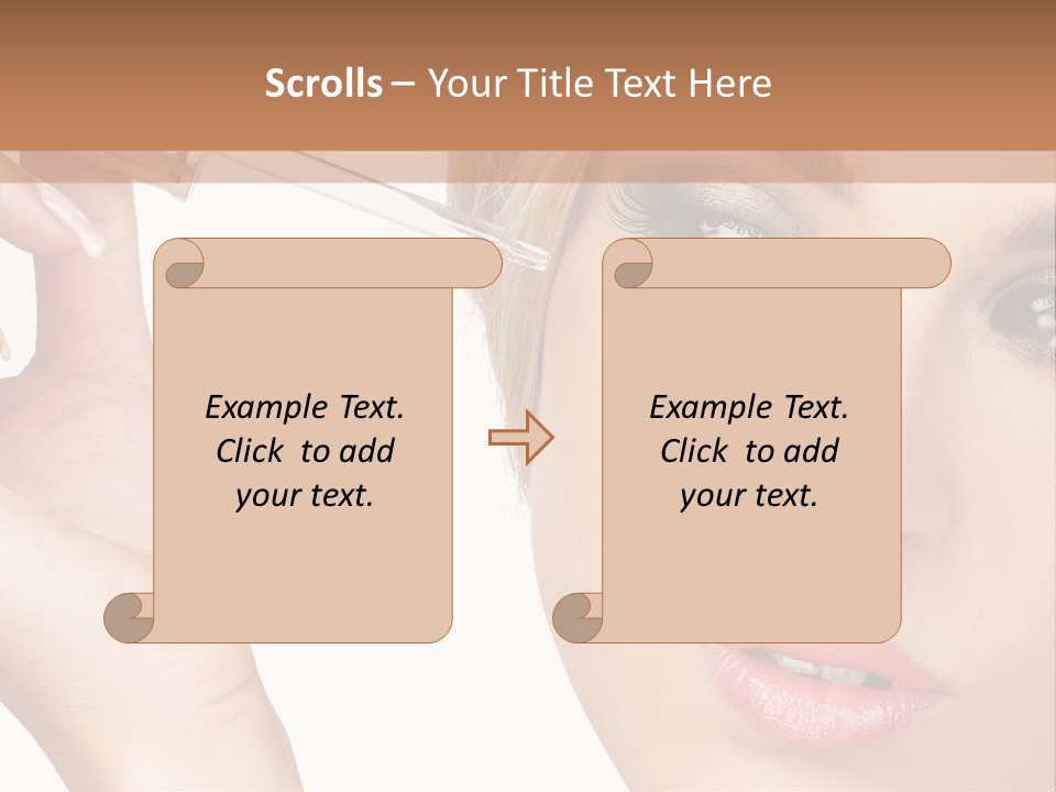 A Woman Holding A Lipstick In Her Right Hand PowerPoint Template