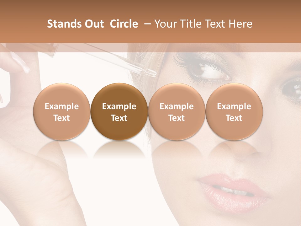 A Woman Holding A Lipstick In Her Right Hand PowerPoint Template