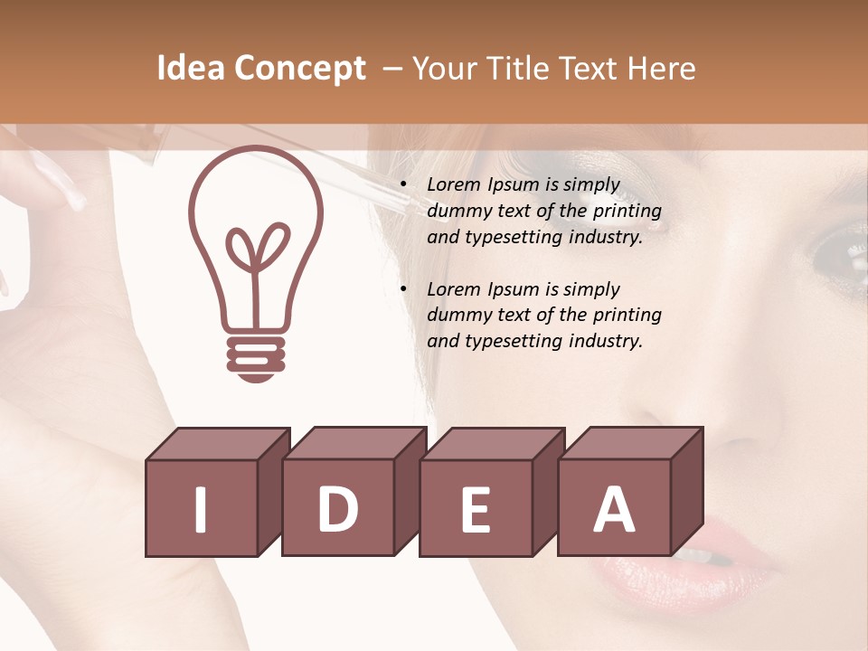 A Woman Holding A Lipstick In Her Right Hand PowerPoint Template