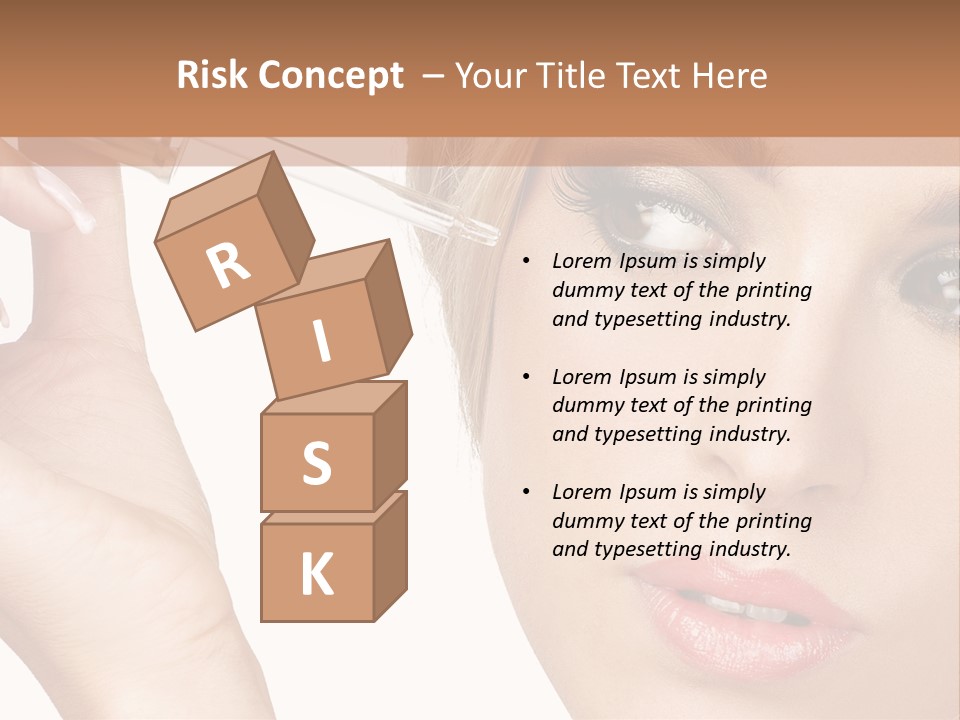 A Woman Holding A Lipstick In Her Right Hand PowerPoint Template