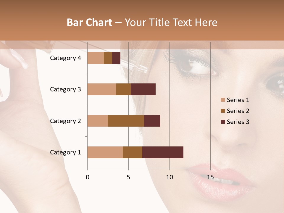 A Woman Holding A Lipstick In Her Right Hand PowerPoint Template