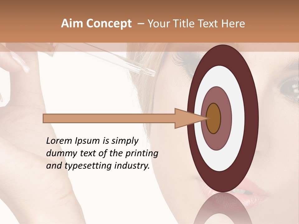 A Woman Holding A Lipstick In Her Right Hand PowerPoint Template