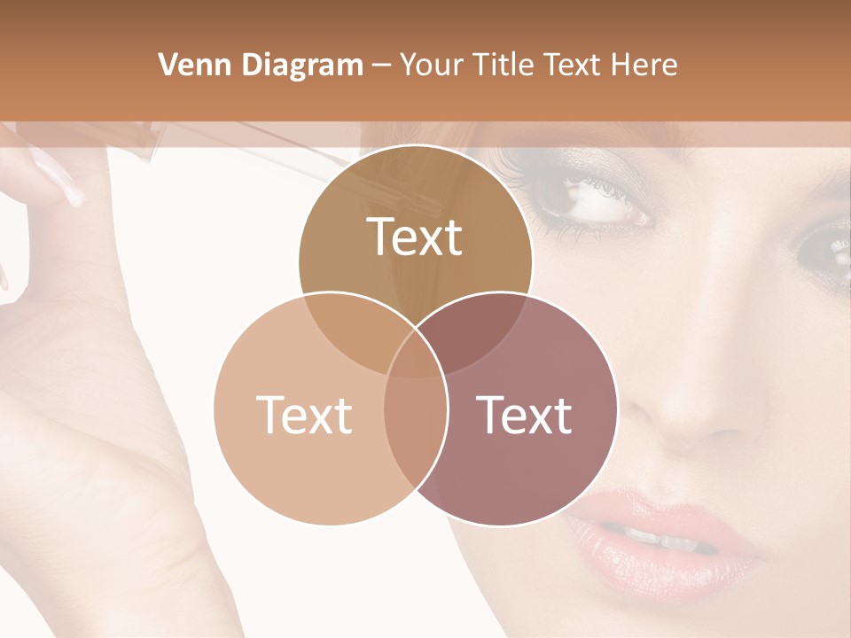 A Woman Holding A Lipstick In Her Right Hand PowerPoint Template