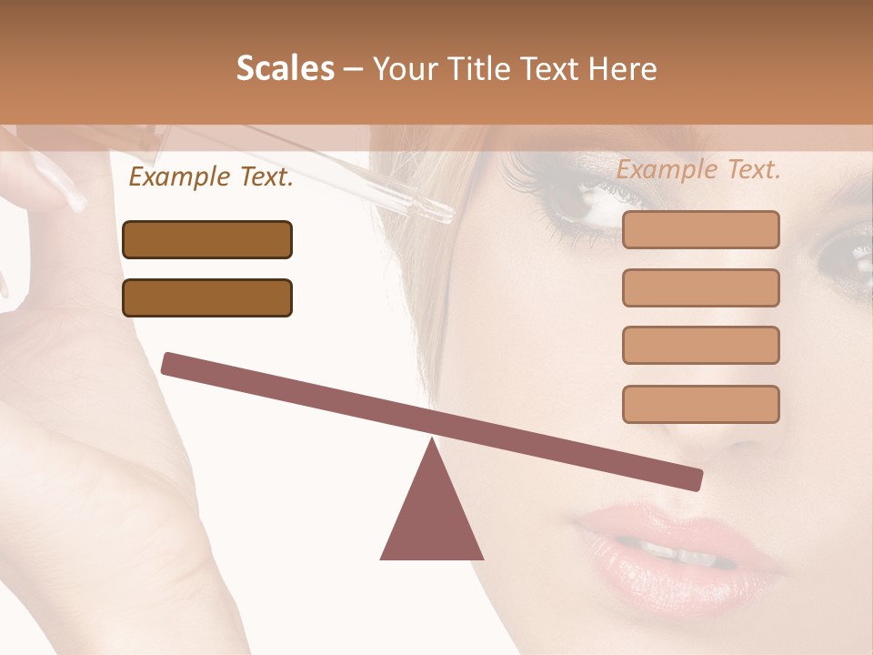 A Woman Holding A Lipstick In Her Right Hand PowerPoint Template