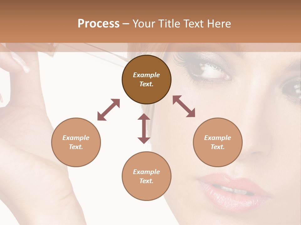 A Woman Holding A Lipstick In Her Right Hand PowerPoint Template