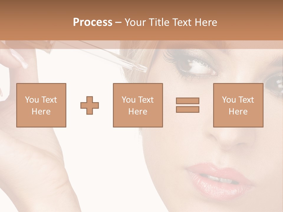 A Woman Holding A Lipstick In Her Right Hand PowerPoint Template