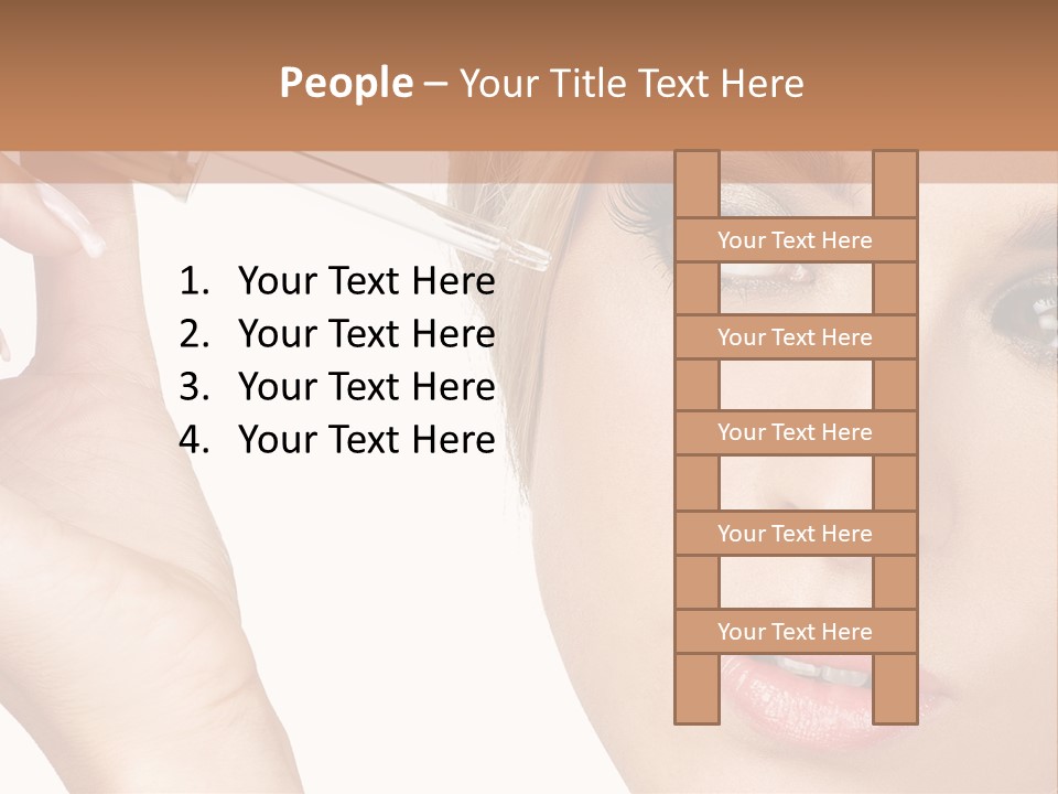 A Woman Holding A Lipstick In Her Right Hand PowerPoint Template