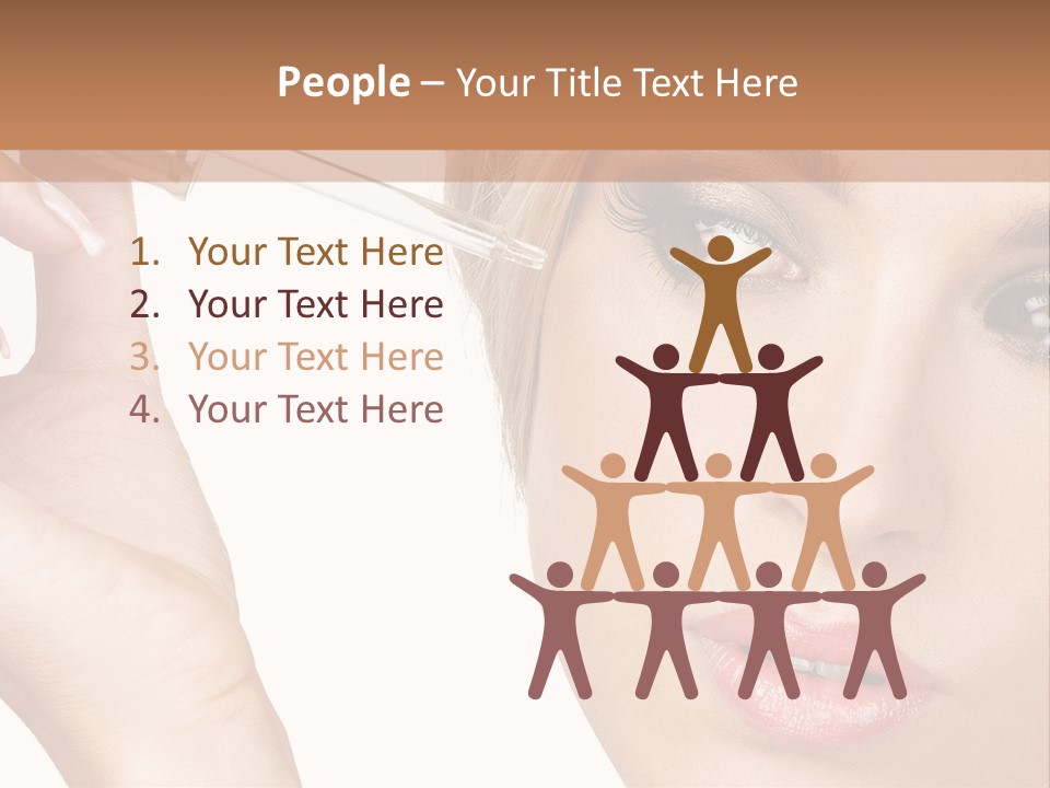 A Woman Holding A Lipstick In Her Right Hand PowerPoint Template