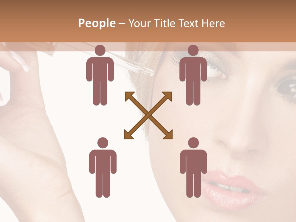A Woman Holding A Lipstick In Her Right Hand PowerPoint Template