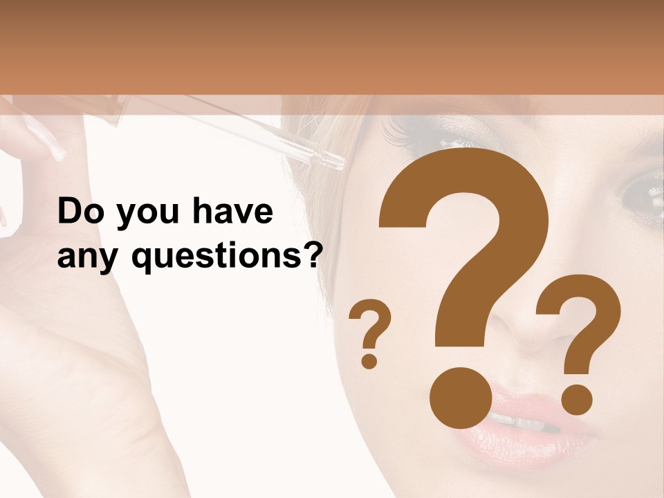 A Woman Holding A Lipstick In Her Right Hand PowerPoint Template