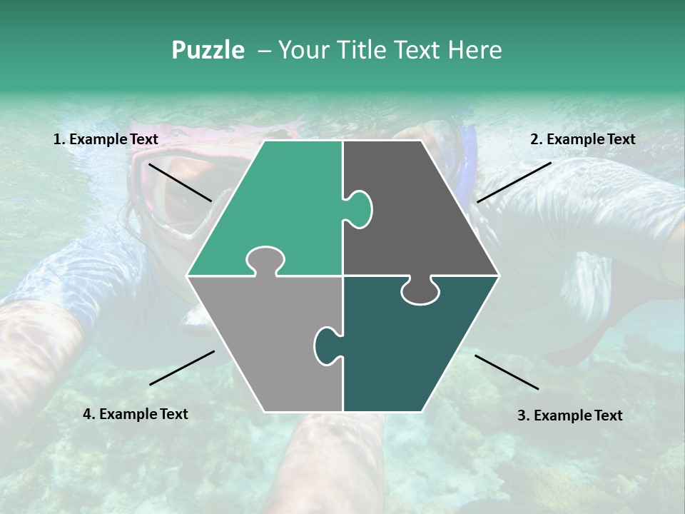 A Couple Of People That Are In The Water PowerPoint Template