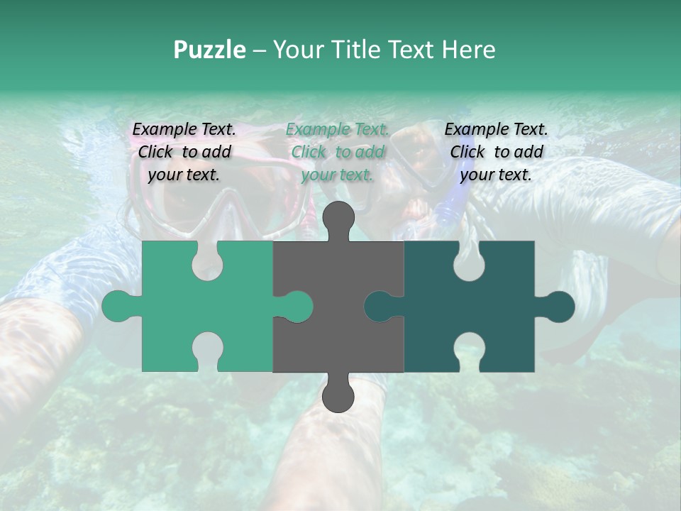 A Couple Of People That Are In The Water PowerPoint Template