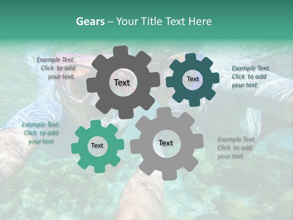 A Couple Of People That Are In The Water PowerPoint Template