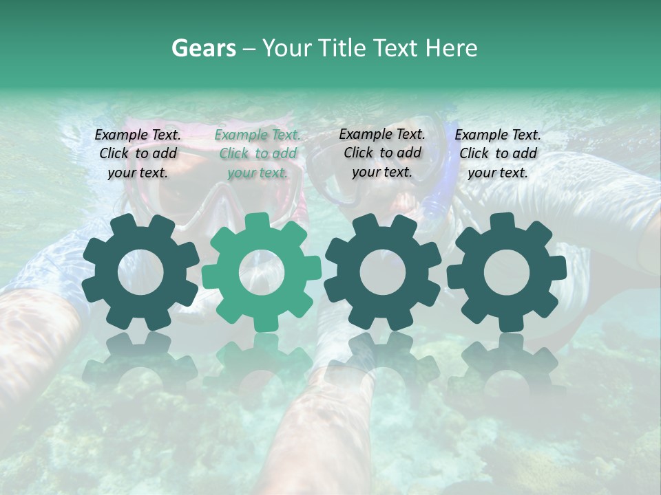 A Couple Of People That Are In The Water PowerPoint Template