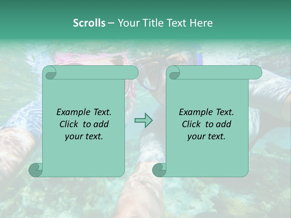A Couple Of People That Are In The Water PowerPoint Template
