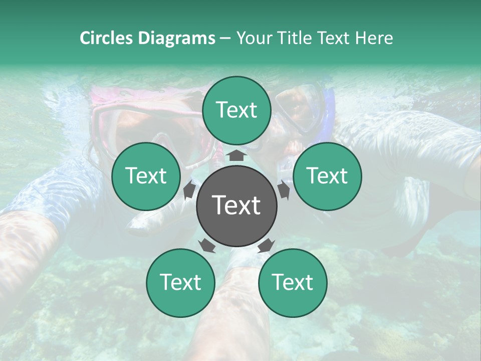 A Couple Of People That Are In The Water PowerPoint Template